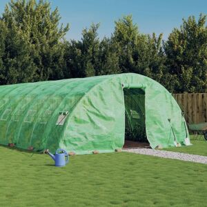 vidaXL Drivhus med stålramme grønn 110 m² 22x5x2,3 m