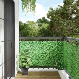 vidaXL Balkongskjerm med planteutseende grønn 600x75 cm PVC