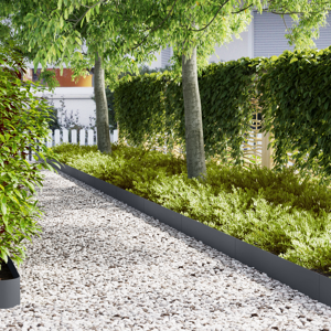 vidaXL Plantekanter 50 stk Antrasitt 100x0,5x20 cm Stål