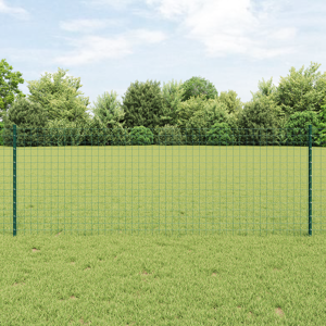 vidaXL Eurohegn med 5 U-poster Grønn 0.8x10 m Stål