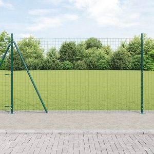 vidaXL Gjerdeposter med Baseplater 52 stk Ø32mm 83,5cm Galvanisert Stål