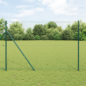 vidaXL Sekksgjerde Grønn 1,6x10 m Stål