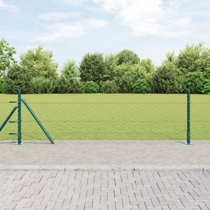 vidaXL Hexagongjerde Grønn 0.4x25 m Stål