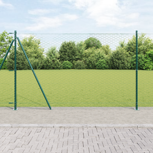 vidaXL Hexagon Gjerde Grønn 1.6x50 m Stål