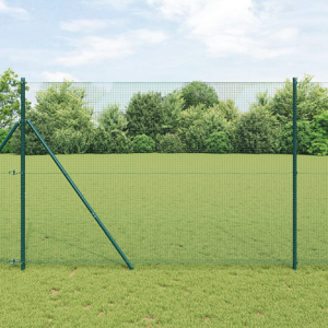 vidaXL Sveiste trådgjerde Grønn 1,6x10 m Stål