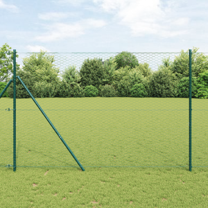 vidaXL Hexagon Gjerde Grønn 1.6x25 m Stål