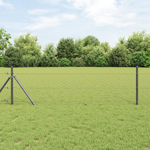 vidaXL Hexagon Gjerde Grå 1.2x10 m Stål