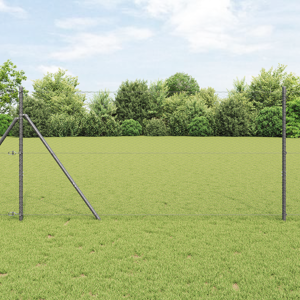 vidaXL Seks-kantet gjerde Grå 1.4x10 m Stål