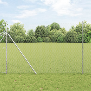 vidaXL Sekskantgjerde 1.6x25 m Galvanisert Stål
