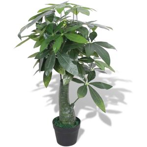 vidaXL Kunstig pachira med potte 85 cm grønn