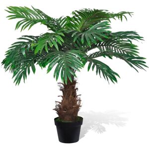vidaXL Naturtro kunstig konglepalme med potte 80 cm