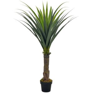 vidaXL Kunstig yucca-tre med potte grønn 145 cm