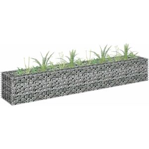vidaXL Gabion høybed galvanisert stål 180x30x30 cm