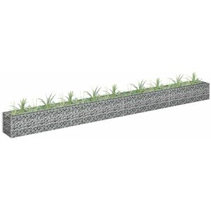 vidaXL Gabionbed høybed galvanisert stål 360x30x30 cm