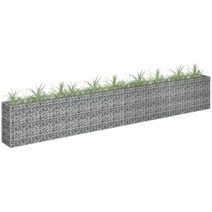 vidaXL Gabion høybed galvanisert stål 360x30x60 cm