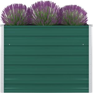 vidaXL Forhøyet hagebed 100x100x77 cm galvanisert stål grønn