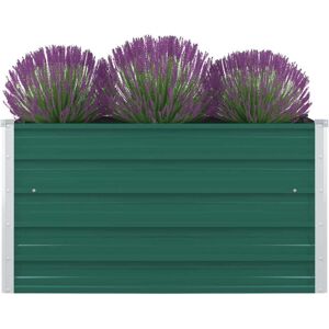 vidaXL Forhøyet plantekasse 100x100x45 cm galvanisert stål grønn