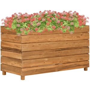 vidaXL Høybed 100x40x55 cm resirkulert teak og stål