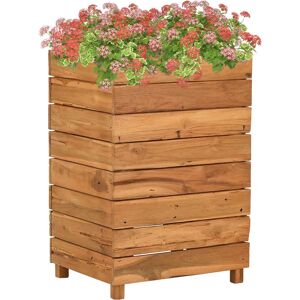 vidaXL Høybed 50x40x72 cm resirkulert teak og stål