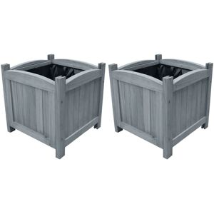 vidaXL Høybed 2 stk 30x30x30 cm heltre gran