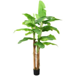 vidaXL Kunstig banantre med potte 140 cm grønn