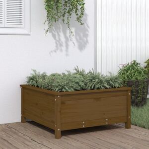 vidaXL Plantekasse honningbrun 82,5x82,5x39 cm heltre furu