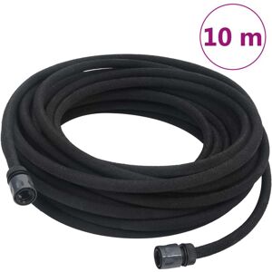 vidaXL Dryppslange svart 0,6" 10 m gummi