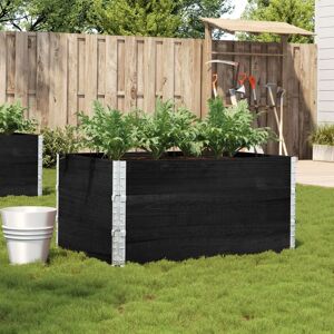 vidaXL Plantekasse svart 120x80 cm heltre furu