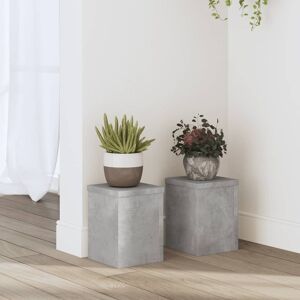 vidaXL Plantestativer 2 stk betonggrå 15x15x20 cm konstruert tre