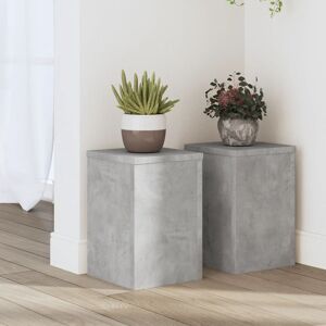 vidaXL Plantestativer 2 stk betonggrå 20x20x30 cm konstruert tre