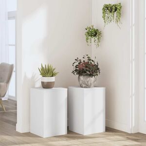 vidaXL Plantestativer 2 stk hvit 30x30x50 cm konstruert tre