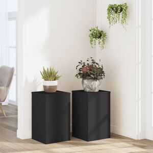 vidaXL Plantestativer 2 stk svart 30x30x50 cm konstruert tre