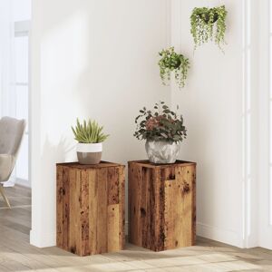 vidaXL Plantestativer 2 stk gammelt tre 30x30x50 cm konstruert tre