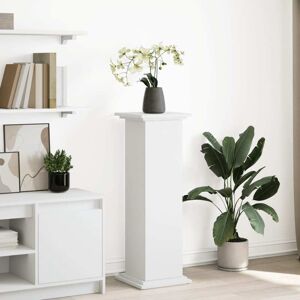 vidaXL Pidestall med oppbevaring hvit 31x30x90 cm konstruert tre