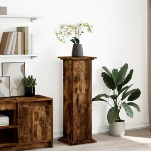 vidaXL Pidestall med oppbevaring røkt eik 31x30x90 cm konstruert tre