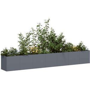 vidaXL Plantekasse antrasitt 280x40x40 cm kaldvalset stål