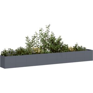 vidaXL Plantekasse antrasitt 360x40x40 cm kaldvalset stål
