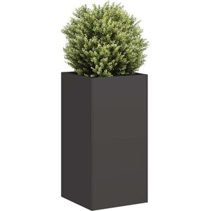 vidaXL Plantekasse svart 40x40x80 cm kaldvalset stål