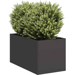 vidaXL Plantekasse svart 40x80x40 cm kaldvalset stål