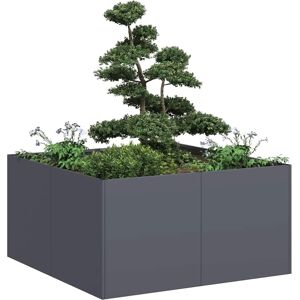 vidaXL Plantekasse antrasitt 80x80x40 cm kaldvalset stål
