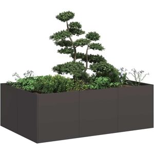 vidaXL Plantekasse svart 120x80x40 cm stål