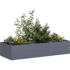 vidaXL Plantekasse antrasitt 200x80x40 cm stål