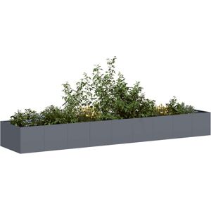 vidaXL Plantekasse antrasitt 360x80x40 cm stål