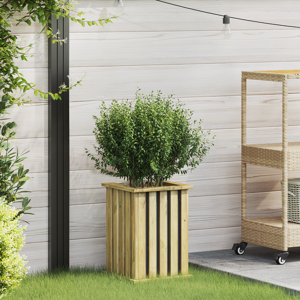 vidaXL hagepotte med fôr 33x33x45 cm impregnert tre furu