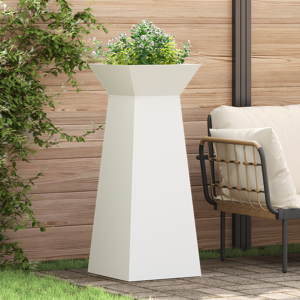 vidaXL Planteholder Hvit Metall 40 x 40 x 101 cm Dekorative innlegg