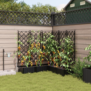vidaXL Hageplanter med Vanningssystem 5 stk Svart