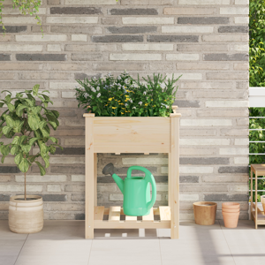 vidaXL Hage Plantekasse med Hyller 60x60x76 cm Solid Furu