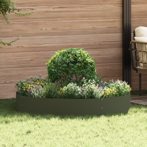vidaXL Olivengrønne Planter Olivengrønn Metall Stor Planter