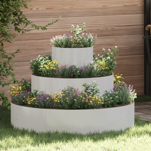 vidaXL Metal Planter Rustfritt stål Stor Holdbar Plantekasse