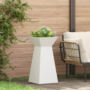 vidaXL Planteholder Hvit Plast 35 x 35 x 73 cm Dekorative innlegg